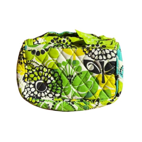 Vera Bradley Floral Green, Yellow, and Teal Small Travel Hanging Toiletry Bag - Picture 2 of 3